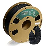 OVERTURE PLA Filament 1.75mm PLA 3D Printer Filament, 1kg Cardboard Spool (2.2lbs), Dimensional Accuracy +/- 0.03mm, Fit Most FDM Printer (Black 1-Pack)