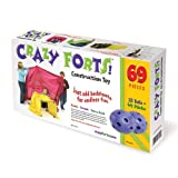 Crazy Forts! 69 Piece Buildable Indoor/Outdoor Play Fort Playset, DIY, Build Your Own, STEAM toy