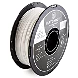 HATCHBOX 1.75mm White PLA 3D Printer Filament, 1 KG Spool, Dimensional Accuracy +/- 0.03 mm, 3D Printing Filament