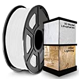 SUNLU PLA 3D Printer Filament, PLA Filament 1.75 mm Dimensional Accuracy +/- 0.02 mm, 1 KG Spool, PLA White